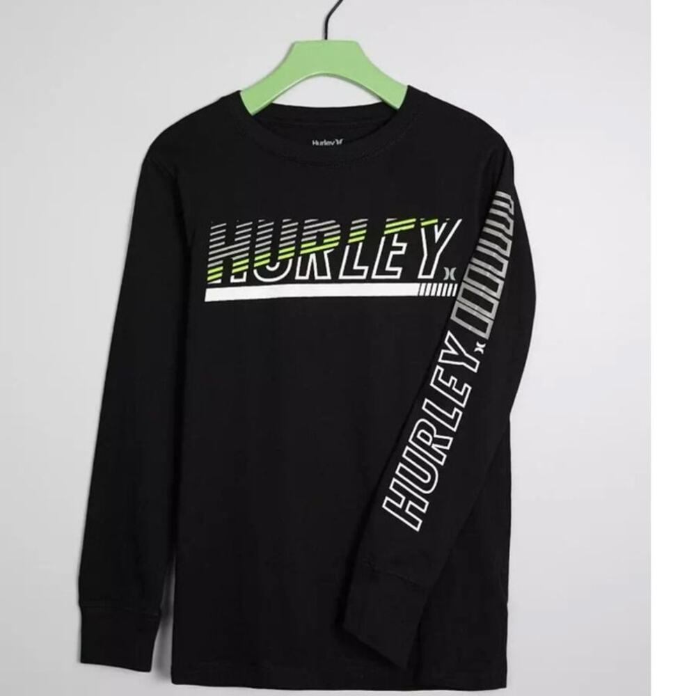 Hurley Launch Graphic Long Sleeve Black T-Shirt